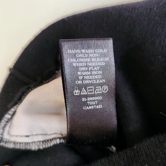 Ann Taylor Petite sz MP Black Lace Insert Bow Tie Back Top Blouse Sweater - Picture 10 of 16